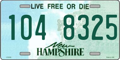 NH license plate 1048325