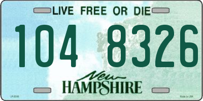 NH license plate 1048326