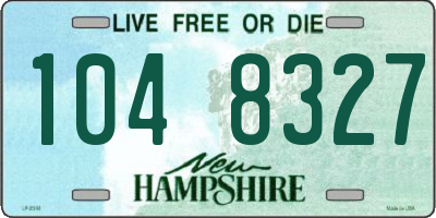 NH license plate 1048327