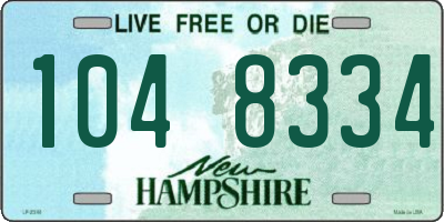NH license plate 1048334