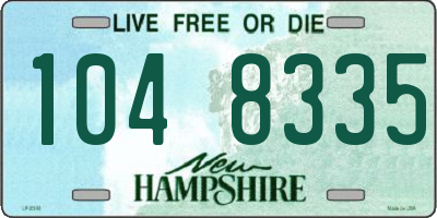 NH license plate 1048335