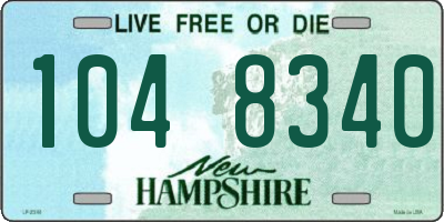 NH license plate 1048340