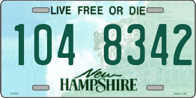 NH license plate 1048342