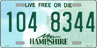 NH license plate 1048344