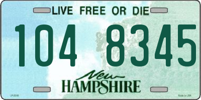 NH license plate 1048345