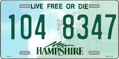 NH license plate 1048347