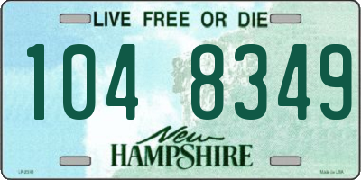 NH license plate 1048349