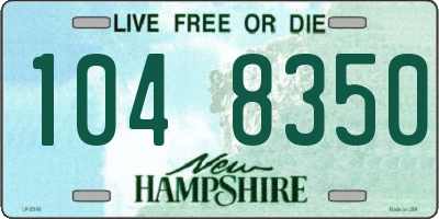 NH license plate 1048350