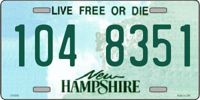 NH license plate 1048351