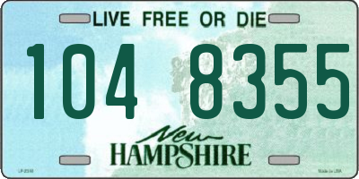 NH license plate 1048355