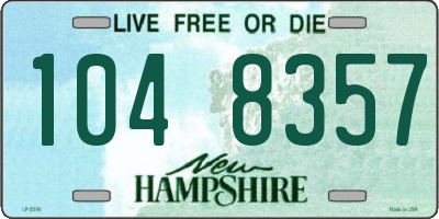 NH license plate 1048357