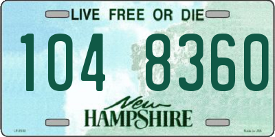 NH license plate 1048360