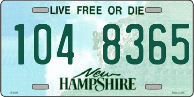 NH license plate 1048365