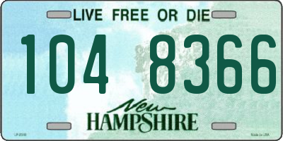 NH license plate 1048366