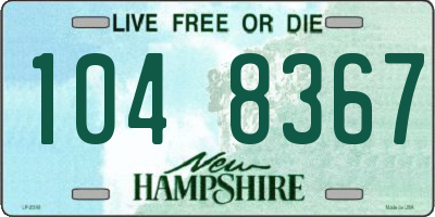 NH license plate 1048367