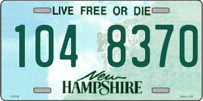 NH license plate 1048370