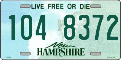 NH license plate 1048372