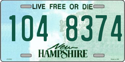 NH license plate 1048374