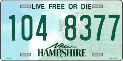 NH license plate 1048377