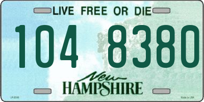 NH license plate 1048380