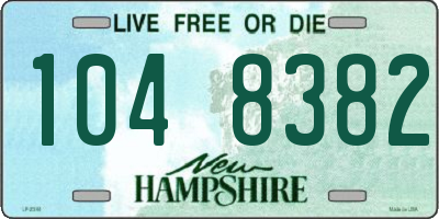 NH license plate 1048382