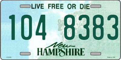 NH license plate 1048383