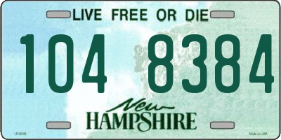NH license plate 1048384