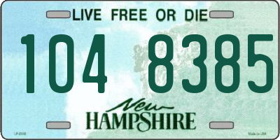 NH license plate 1048385