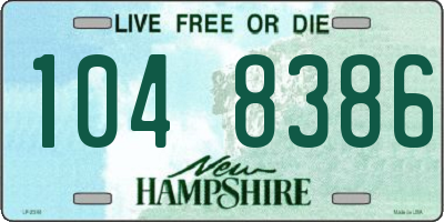 NH license plate 1048386