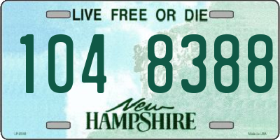 NH license plate 1048388