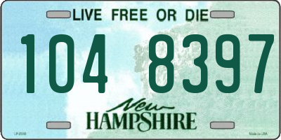 NH license plate 1048397