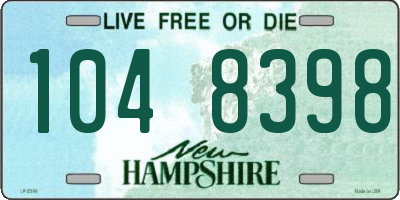 NH license plate 1048398