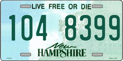 NH license plate 1048399