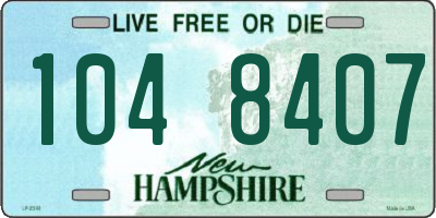 NH license plate 1048407