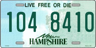 NH license plate 1048410