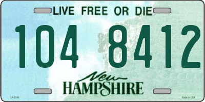 NH license plate 1048412