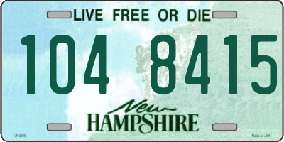 NH license plate 1048415