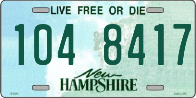 NH license plate 1048417