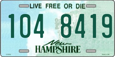 NH license plate 1048419
