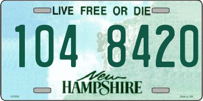 NH license plate 1048420