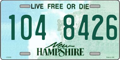NH license plate 1048426