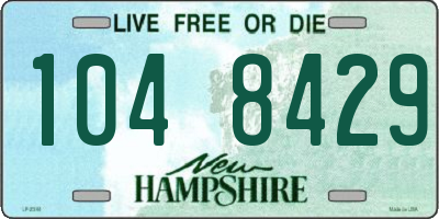 NH license plate 1048429