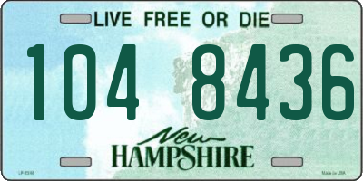 NH license plate 1048436