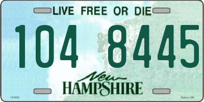 NH license plate 1048445