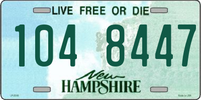 NH license plate 1048447