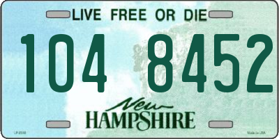 NH license plate 1048452