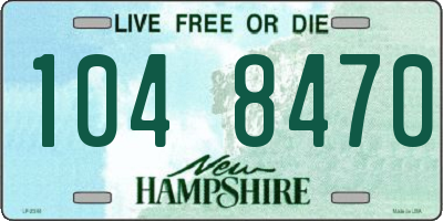 NH license plate 1048470