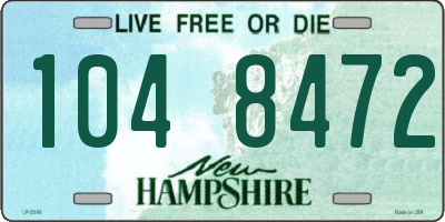 NH license plate 1048472