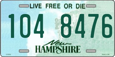 NH license plate 1048476