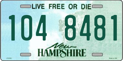 NH license plate 1048481